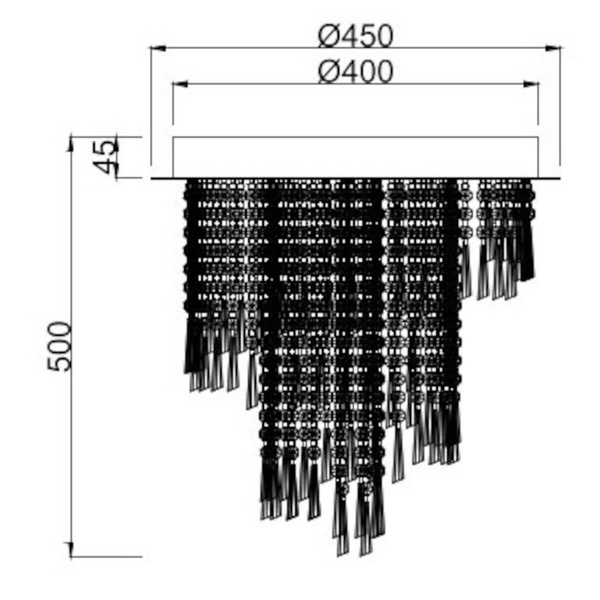 Przysufitowa lampa Pomp R67349106 LED 30W 2700-6500K przezroczysty chrom