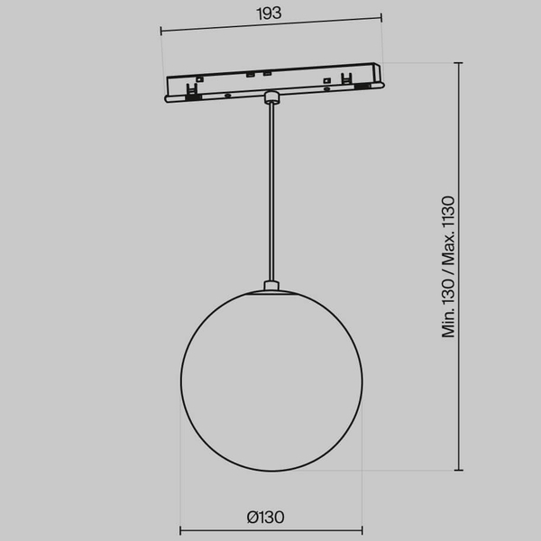 Magnetyczna lampa wisząca Luna TR039-2-5W3K-W-1 LED 5W 3000K kula biały