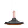 Industrialna LAMPA wisząca LUSTY MDM-3027/1 GR+RC Italux metalowa OPRAWA zwis loft miedź szary