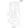 Wisząca lampa transparentna złota STARDUST LED 120W 3000K MSE1501100587
