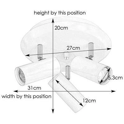 Sufitowa LAMPA industrialna BARCELONA 107349 Markslojd okrągła OPRAWA plafon metalowy tuby regulowane białe