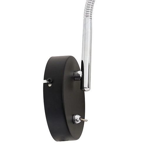 Abażurowa LAMPA ścienna TONIA WL-76382-1-BL Italux regulowany kinkiet do sypialni czarny