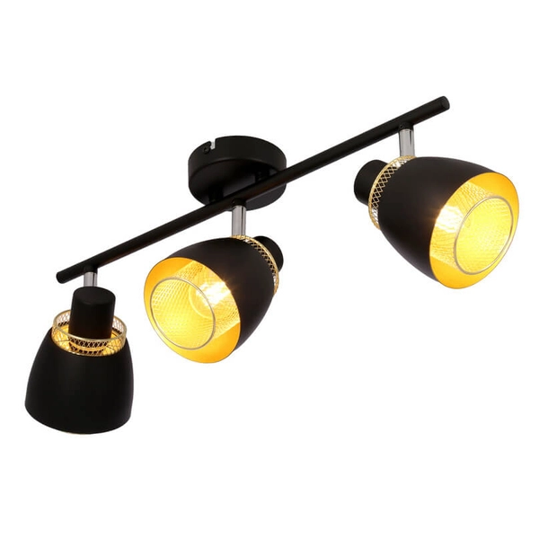 Salonowa lampa sufitowa Aleksandria 93-13767 reflektory czarny złoty