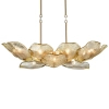 Szklana lampa wisząca Wellington P14357BR do salonu mosiądz