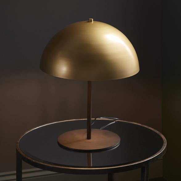 Lampa stołowa art deco L&-192695 Light& kopuła do salonu złota brąz