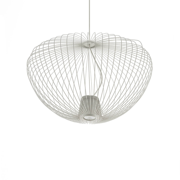 Lampa zwisająca Pumpkin 11244 Nowodvorski klatka zwis do jadalni jedwabisty szary