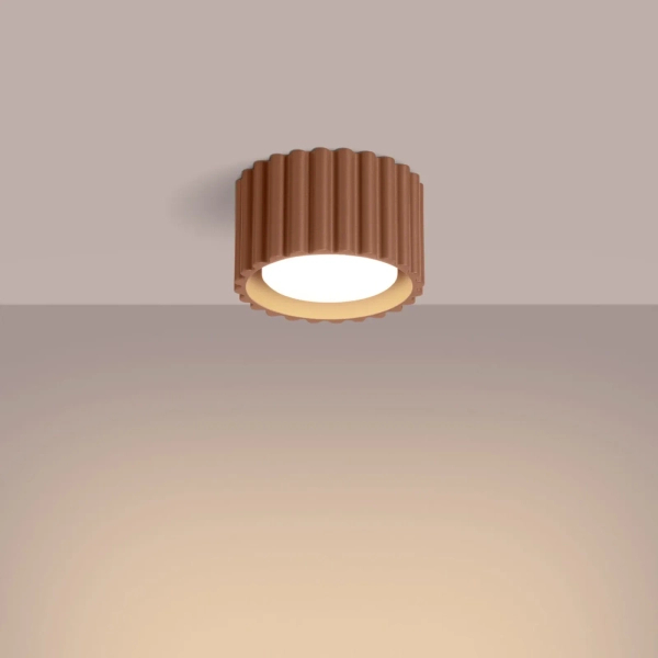 Lampa sufitowa AURA mocca SL.1807 ryflowana 1xGx53