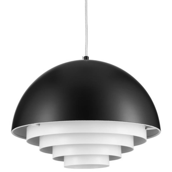 Kopułowa lampa wisząca Diverso ST-10055P black matt Step czarna