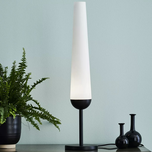 Lampka biurkowa modern BERN 107905 Markslojd szklana tuba biała czarna