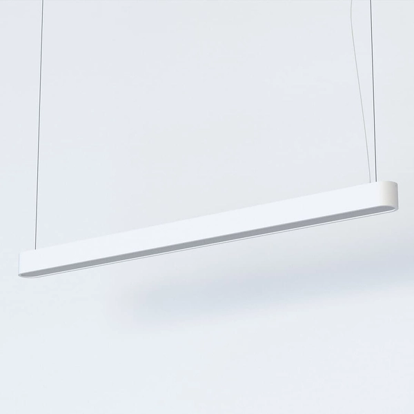 Lampa wisząca podłużna Soft 7537 Nowodvorski do jadalni metalowa biała