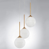 Wisząca lampa loftowa PEREZ LE41747 szklana biała złota outlet