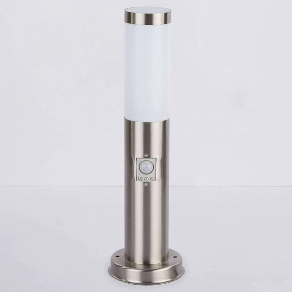 Stojąca lampa zewnętrzna BOSTON z czujnikiem ruchu IP44 stal