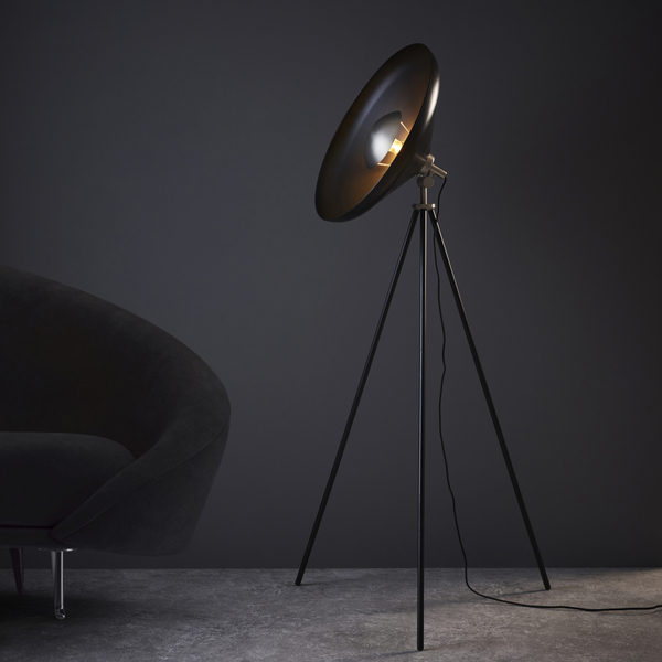 Lampa stojąca satelita L&-196562 Light& na trójnogu czarna nikiel