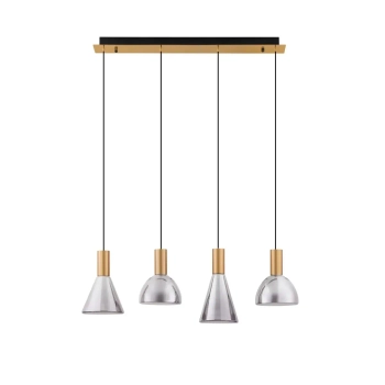 Designerska wisząca lampa SARDUNO LE45140 LED 27W 3000K złota szara