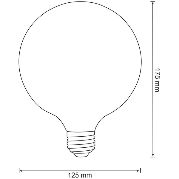 Żarówka dekoracyjna FOLK BLUE 311320 Polux LED 4W 2700K E27 G125 kulka 230V biała ciepła