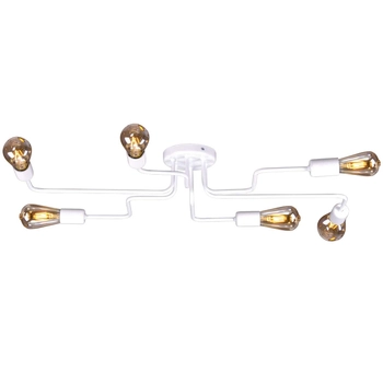 Plafon LAMPA sufitowa Peka K-4040 Kaja industrialna OPRAWA metalowe pręty sticks pająk biały