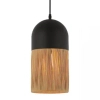 Kopułowa wisząca lampa 23071 do jadalni brązowa czarna