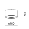 Sufitowa lampa okrągła czarna RING rim LED 12,5W 3000K spot do jadalni 47026-M930-D9-00-12