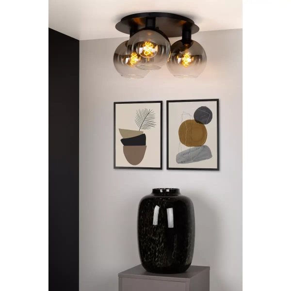 Sufitowa lampa do salonu MARIUS 74114/03/30 Lucide szklana kula złoty