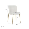 Skandynawskie krzesło jadalniane ODESSA BOUCLE S4508 WHITE białe