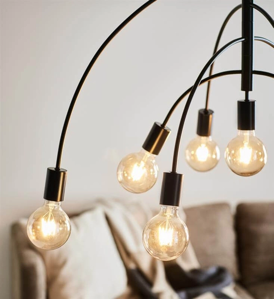 Wisząca lampa pokojowa Lavello metalowe łuki czarne