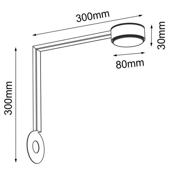 Kątownik do szyn magnetycznych Drop 1049 BROSline metalowy czarny