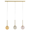 Wisząca lampa salonowa Bosso 1119E_40 Aldex kule wielokolorowe mosiądz