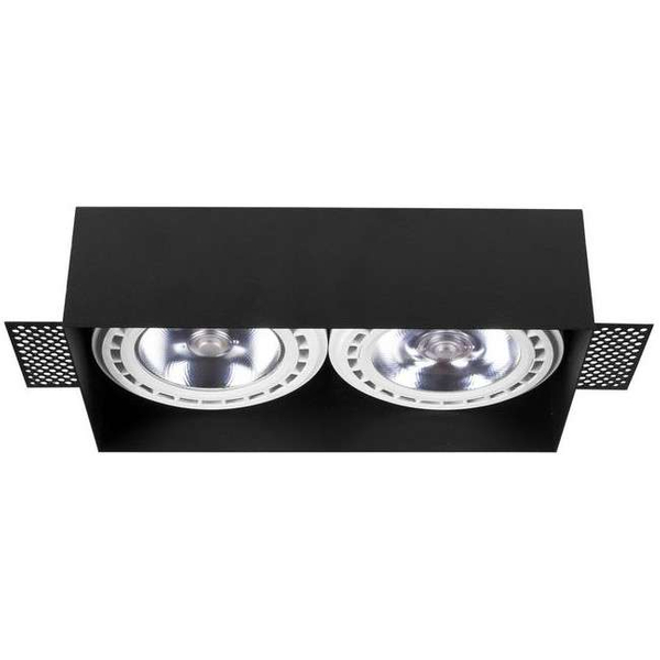 Wpuszczana LAMPA sufitowa MOD PLUS 9403 Nowodvorski metalowa OPRAWA prostokątny WPUST do zabudowy czarny