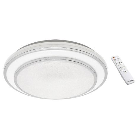 Nowoczesny plafon Gloria z pilotem LED 48W 3000-6000K IP44 chrom