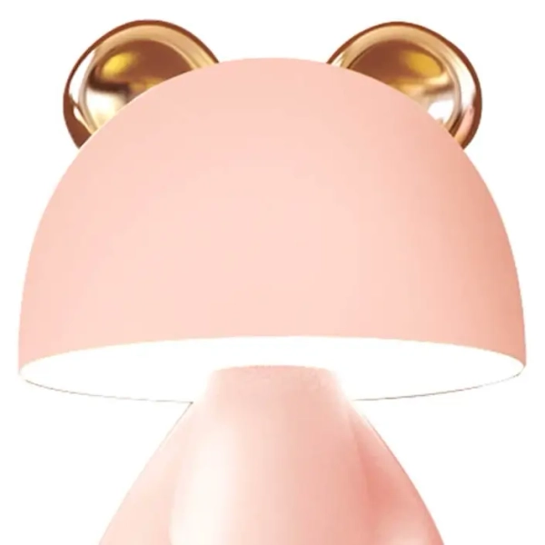 Nocna lampka dziecięca KDR-6303-PK LED 3W 4000K MIŚ animals różowa biała