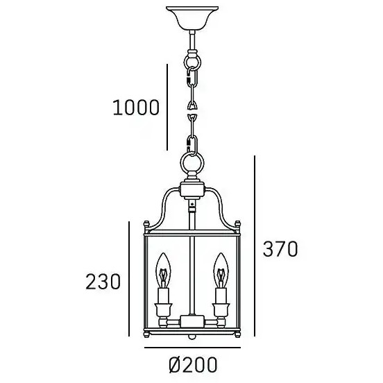 Industrialna LAMPA wisząca NEW YORK P03427CH Cosmolight szklana latarenka do salonu przezroczysta
