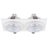 Wpustowa lampa podłużna Jet 6924 loft do salonu podwójna biała