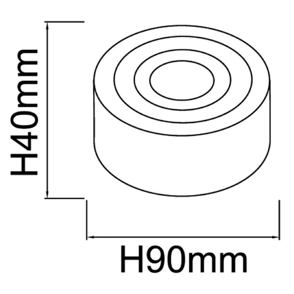 Spot sufitowy Rullo Gold Mini plafon LED 5,5W 3000K złoty do biura