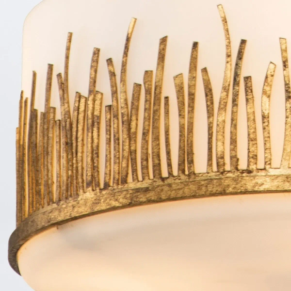 Jadalniana lampa wisząca Sawgrass QN-SAWGRASS-2P-DG-O okrągła biała złota