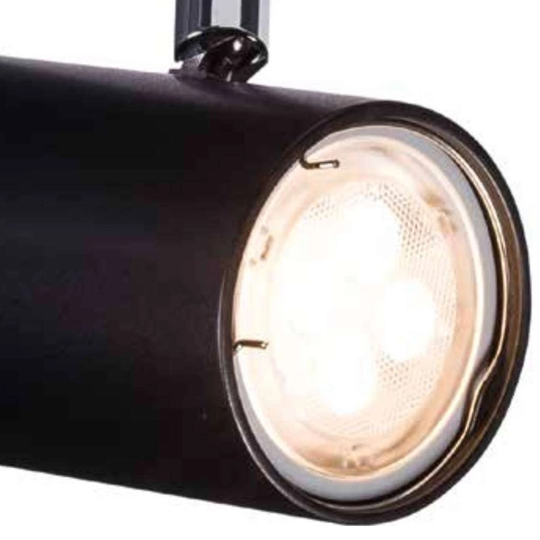 Reflektorowa LAMPA sufitowa FUSSA 6602 Shilo regulowana tuba OPRAWA metalowa do systemu szynowego 3-fazowego czarna