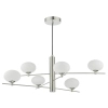 Wisząca lampa kulista Jasper JAS0646 kule do jadalni nikiel biała