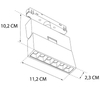 Łamana lampa szynowa magnetyczna 3-fazowa 482 Domeno LED 6W 3000K czarna