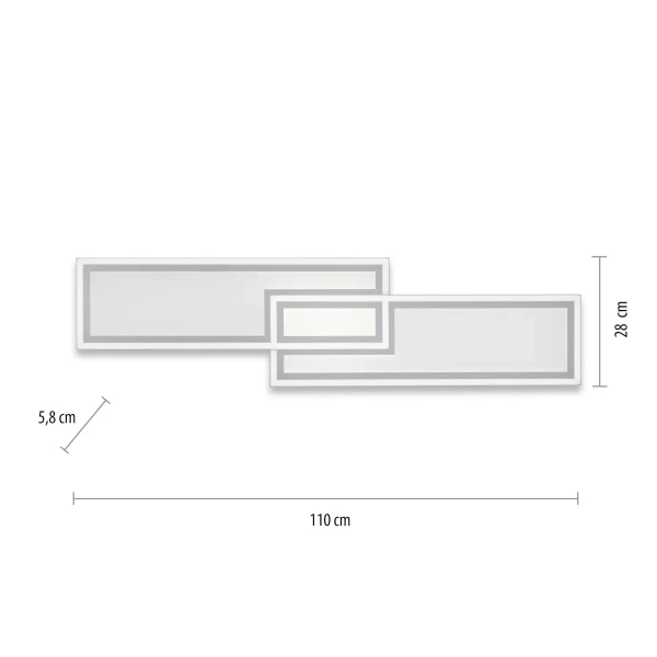 Sufitowa lampa sterowana pilotem EDGING biała 14875-16 1xLED 36W 2700-5000K CCT