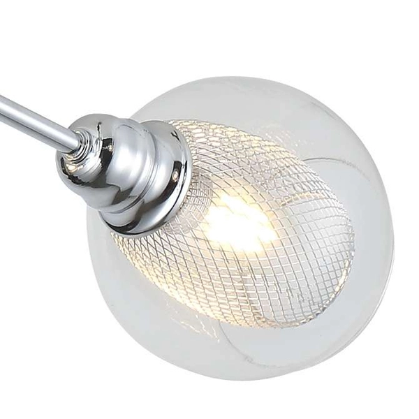 Lampa sufitowa DIXI 36-61362 szklana plafon kule siatki chrom przezroczyste