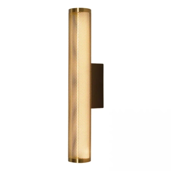 Ażurowa lampa ścienna 23041 LED 11W 3000K tuba pionowa mosiądz