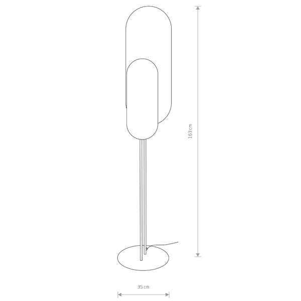 Podłogowa lampa modernistyczna Wheel Lux 7646 Nowodvorski moon czarna złota