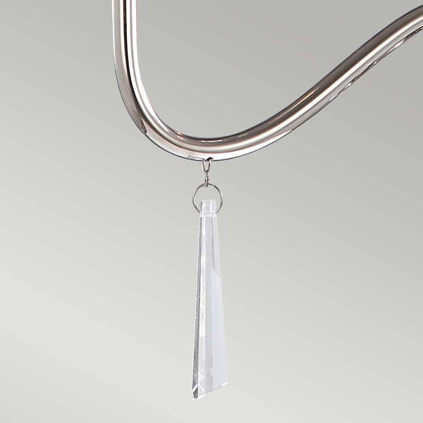 Żyrandol kryształowy Finsbury Park FP3-POL-NICKEL Elstead potrójny nikiel