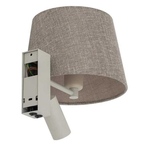 Nocna lampka ścienna TUTOIA 11684 do czytania beżowa