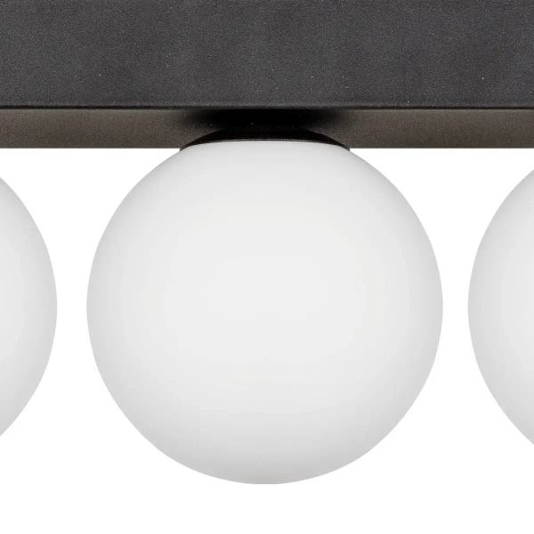 Lampa kulista przysufitowa SPHERE 1204 Zumaline do sypialni czarny biały