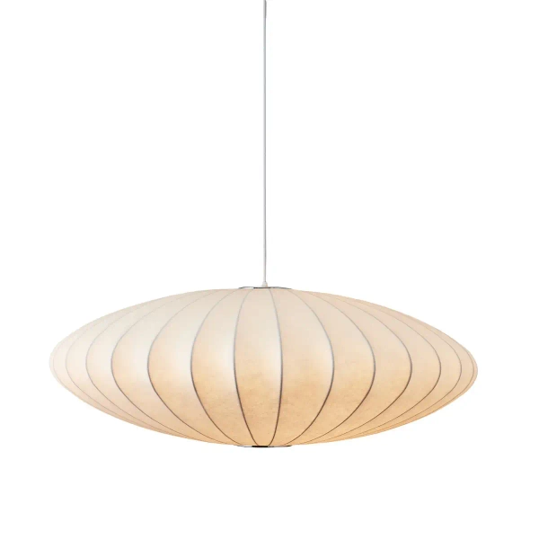 Lampa wisząca SILK FLAT ST-2328-60 z tkaniny kula biały