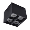 Oprawa sufitowa metalowa 1368 LED 15W 4000K kwadratowa czarna
