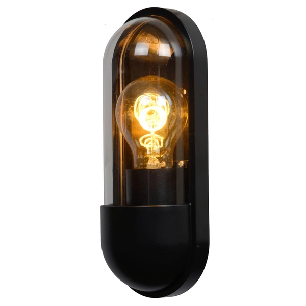 Kinkiet na ścianę CAPSULE 29897/01/30 Lucide IP54 loft czarna