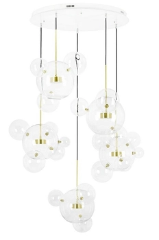 Bubbles lampa wisząca Capri MSE1501100554 LED 70W 3000K przezroczysta złota
