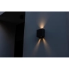 Kinkiet LAMPA ścienna GEMINI BEAMS 5104003012 Lutec kwadratowa OPRAWA elewacyjna LED 10W 3000K metalowa IP54 czarna