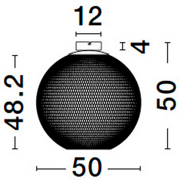 Lampa sufitowa okrągła RITA LE44254 LED 23W 3000K druciak czarna